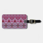 Roze Tulip Ikat 5 Bagagelabel (Voorkant horizontaal)