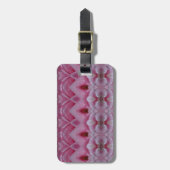 Roze Tulip Ikat 5 Bagagelabel (Voorkant verticaal)