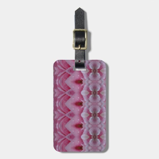 Roze Tulip Ikat 5 Bagagelabel (Voorkant verticaal)