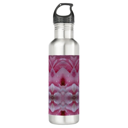Roze Tulip Ikat 5 Waterfles (Voorkant)