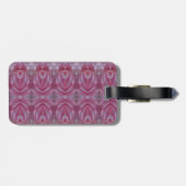Roze Tulip Ikat 6 Bagagelabel (Achterkant horizontaal)