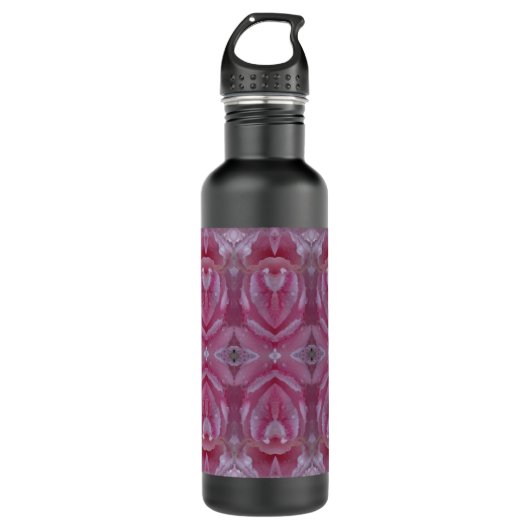 Roze Tulip Ikat 6 Waterfles (Voorkant)