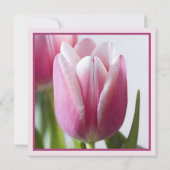 Roze Tulip Jubileum Uitnodiging (Achterkant)
