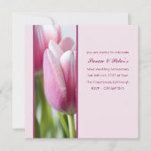 Roze Tulip Jubileum Uitnodiging (Voorkant)