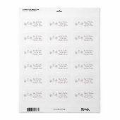 Roze Tulip Monogram Aangepaste labels (Full Sheet)
