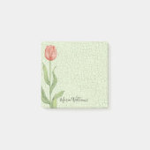 Roze Tulip Naam 3x3 toevoegen Post-it® Notes (Voorkant)