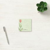 Roze Tulip Naam 3x3 toevoegen Post-it® Notes (Kantoor)