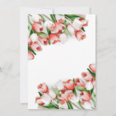 Roze Tulip Neurse Retirement Party Kaart (Achterkant)