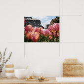 Roze Tulip North End Poster (Keuken)