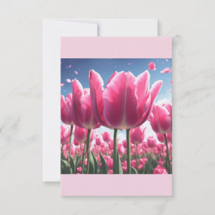 Roze Tulip Note Kaart