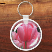Roze Tulip Sleutelhanger (Voorkant)