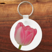 Roze Tulip Sleutelhanger (Voorkant)