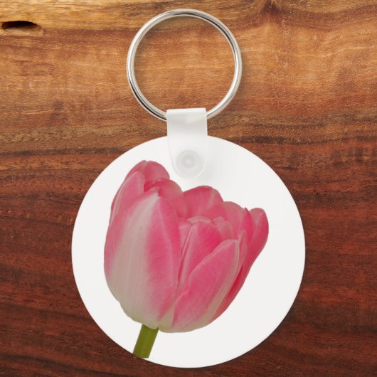 Roze Tulip Sleutelhanger (Voorkant)
