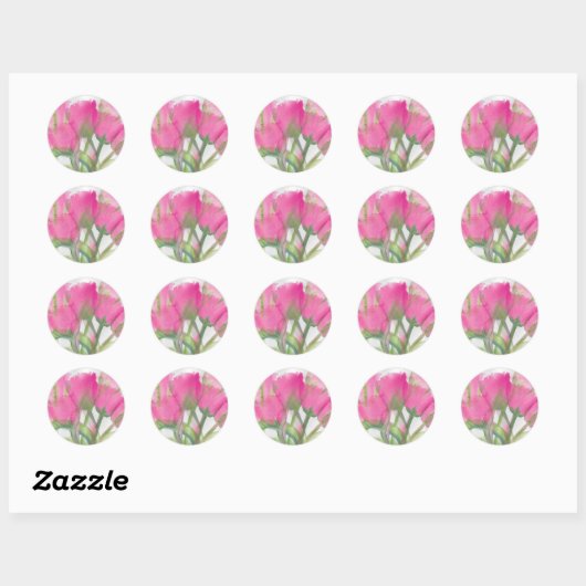 Roze Tulip Sticker (Vel)