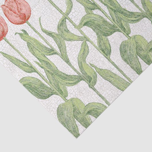  roze Tulip tuinhout Tissuepapier (Detail)