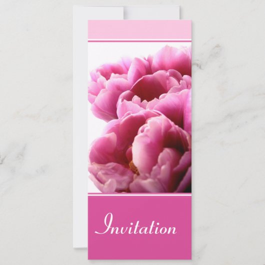 Roze Tulip Uitnodiging (Voorkant)