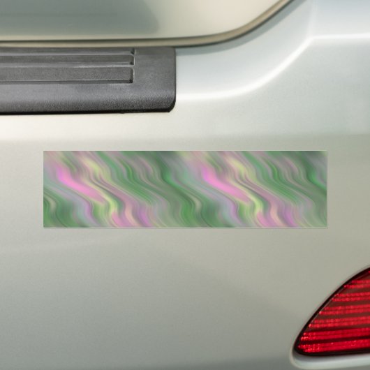 Roze Tulip Wavy Textuur Bumpersticker (Op auto)