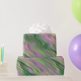 Roze Tulip Wavy Textuur Cadeaupapier