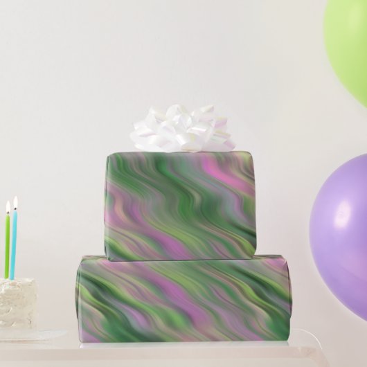 Roze Tulip Wavy Textuur Cadeaupapier (Feestgeschenken)