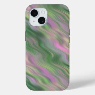 Roze Tulip Wavy Textuur iPhone 15 Case