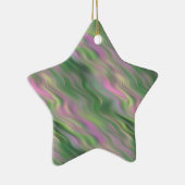 Roze Tulip Wavy Textuur Keramisch Ornament (Rechts)