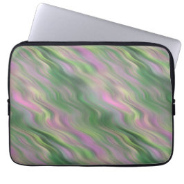 Roze Tulip Wavy Textuur Laptop Sleeve