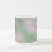 Roze Tulip Wavy Textuur Matglas Koffiemok (Center)