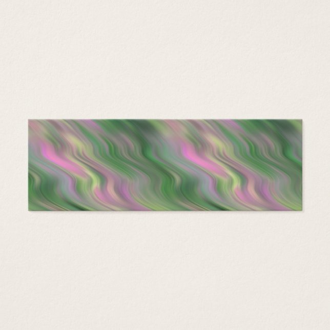 Roze Tulip Wavy Textuur Mini Visitekaartjes (Voorkant)