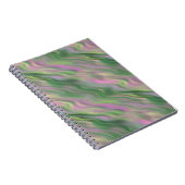 Roze Tulip Wavy Textuur Notitieboek (Rechterzijde)