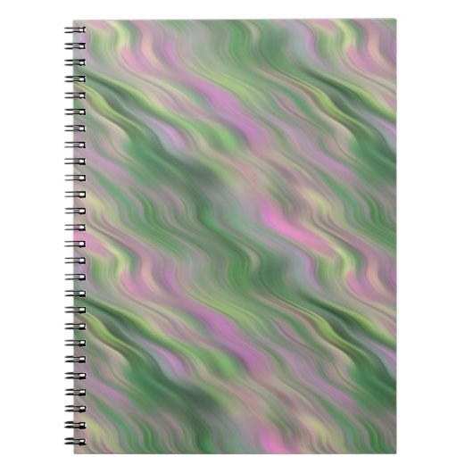 Roze Tulip Wavy Textuur Notitieboek (Voorkant)