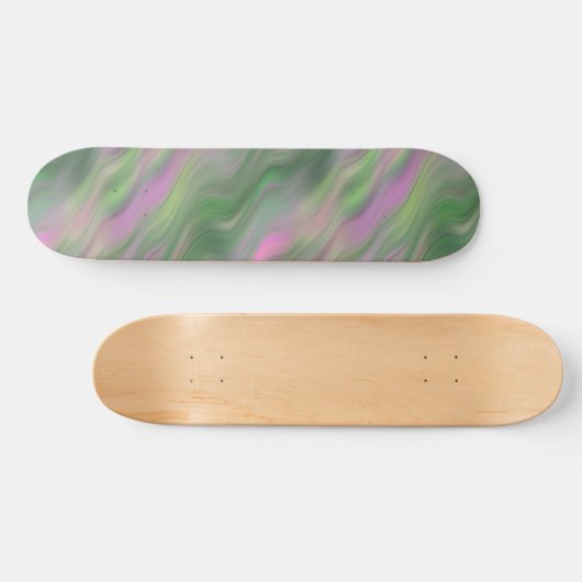 Roze Tulip Wavy Textuur Persoonlijk Skateboard (Horizontaal)