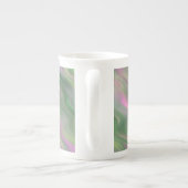 Roze Tulip Wavy Textuur Porselein Kop (Achterkant)