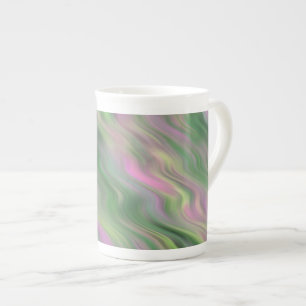 Roze Tulip Wavy Textuur Porselein Kop