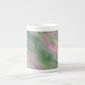 Roze Tulip Wavy Textuur Porselein Kop (Voorkant)