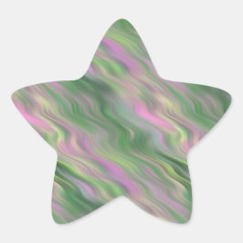 Roze Tulip Wavy Textuur Ster Sticker