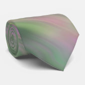 Roze Tulip Wavy Textuur Stropdas (Opgerold)