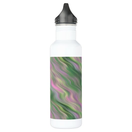 Roze Tulip Wavy Textuur Waterfles (Links)