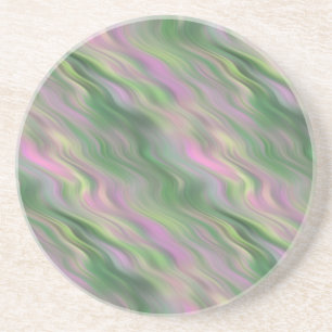 Roze Tulip Wavy Textuur Zandsteen Onderzetter