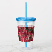 Roze Tulips Floral Acryl Drinkbeker (Voorkant)