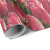 Roze Tulips Floral Cadeaupapier (Rol Hoek)
