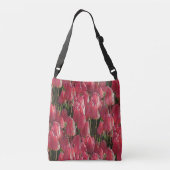 Roze Tulips Floral Crossbody Tas (Achterkant)