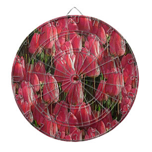 Roze Tulips Floral Dartbord