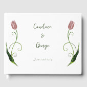 Roze Tulips Floral Gastenboek (Voorkant)