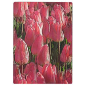 Roze Tulips Floral Klembord (Achterkant)