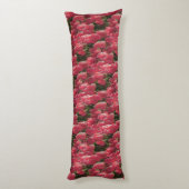 Roze Tulips Floral Lichaamskussen (Achterkant (Verticaal))