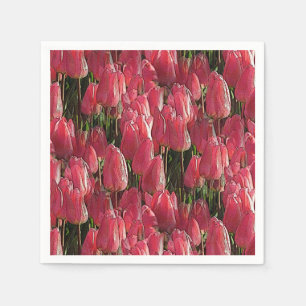 Roze Tulips Floral Servet