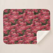 Roze Tulips Floral Sherpa Deken (Voorkant (horizontaal))