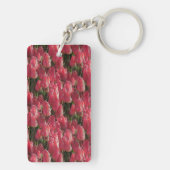 Roze Tulips Floral Sleutelhanger (achterkant)