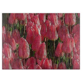 Roze Tulips Floral Snijplank (Voorkant)