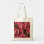 Roze Tulips Floral Tote Bag (Achterkant)